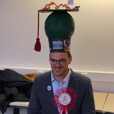 Dr. Nicolas Weithmann with doctoral cap